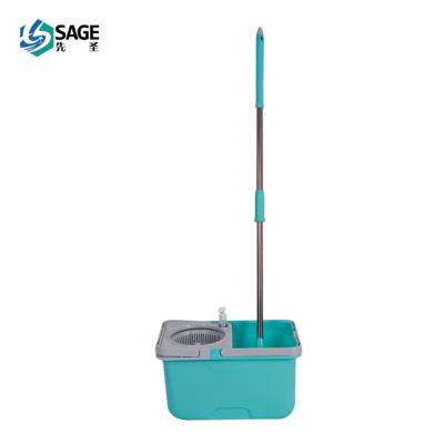 China New Sustainable Household 360 Degree Rotating Broom With Cleaning Square Mop Bucket Plastic Basket Can Be Removed And Used Separately for sale