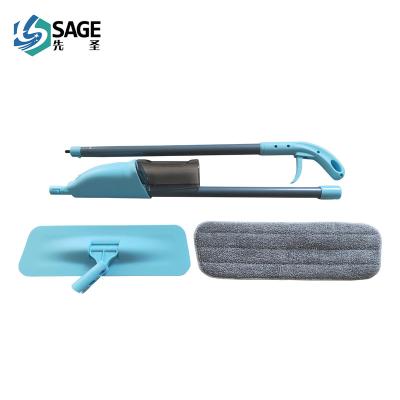 China Sustainable Hot Sale Slot Iron Tube Microfiber Spray Mop For Home Flat Mop for sale