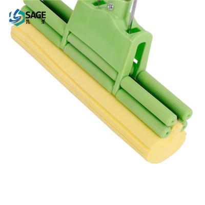 China Sustainable Double Rubber Sponge PVA Mold Refill Microfiber Floor Handle Floor Cleaning Rolling Broom for sale