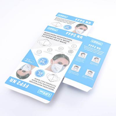 China Recyclable Disposable Facial Mask Kn95 Paper Packaging Box For Surgical Face Masks 3 Ply for sale