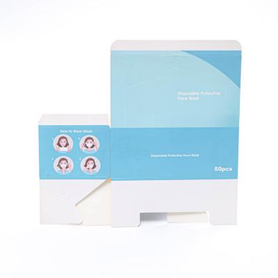 China Recyclable Custom Logo Printing Recycled Paper Packaging Gift Box For Face Mask for sale