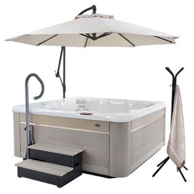 China Outdoor Sunshade Modern Umbrella Aluminum Alloy System LED Garden Spa Cantilever Umbrella for sale