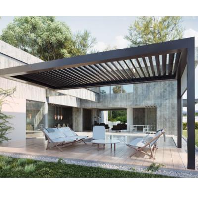 China ECO FRIENDLY Electric Canopy Roof Protection Waterproof Outdoor Aluminum Pergola For Outdoor Hot Tub for sale