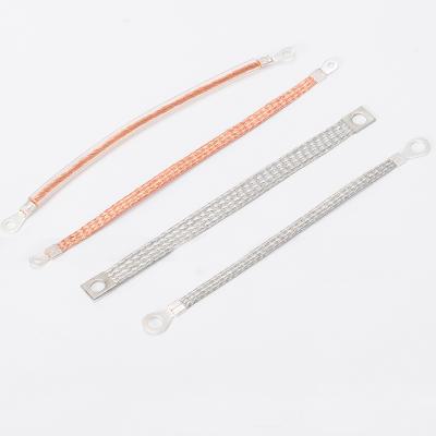 China CONNECTION CMPower Flexible Tinned Copper Braided Earth Strap For Solar for sale