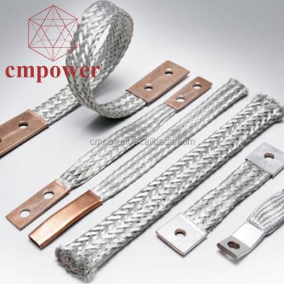 China Underground Electrical Strap Ground Flexible Copper Wire Connector Braided Earth Cable for sale