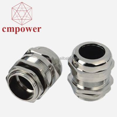 China Custom Armored Stainless Steel Size M30 Brass Connector Explosion Proof Cable Gland for sale