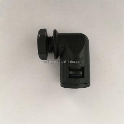 China Shield Corrugated90 Degree Flexible Wire Hose Nylon Elbow Cable Gland for sale