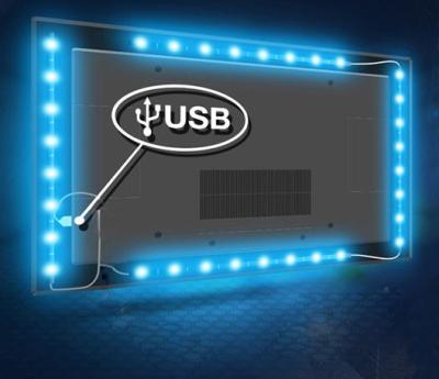 China SMD 5050 5V USB llevó tensión de la iluminación de tira la baja para TV 600mA en venta