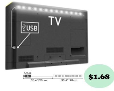 China Jogo moderno do luminoso da tevê de 5 V USB, tira conduzida Cuttable de 22 lúmens à venda