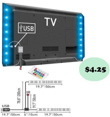 중국 RGB SMD 가동 가능한 LED 지구 빛은 텔레비젼을 위한 5개의 볼트 USB를 방수 처리합니다 판매용