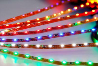 China Multi Color IP65 335 SMD Flexible LED Strip Lights / 4.8W/M Furniture Led Strip Light for sale