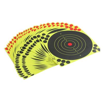 中国 8-inch 24 sticks adhesive reactive Splatter paper shooting Targets for Pistol Rifle Airsoft Pellet 販売のため