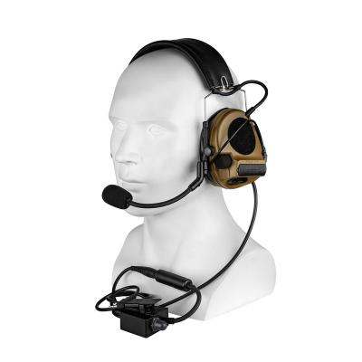 China TCA-3 type Silicone Earmuffs Earphone Noise Reduction Pickup Tactical Headset for sale