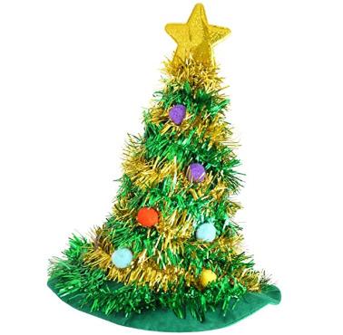 China Adult Picture Merry Christmas Tree Hat With Star Novelty Fun Christmas Party Headwear Hats For Kids H890 for sale