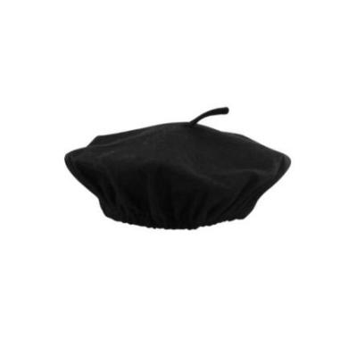 China Plain Black Wool Blend BERET HAT COMMON Unisex Pantomime Fancy Dress Accessory for sale