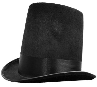 China Hot Sale Character Style Party Gent Top Hat Western Gent Black Top Hat for sale