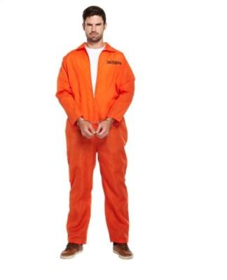 China Fancy Orange Cannibal Overalls Jail Prisoner Fancy Dress Costume CA2383 for sale