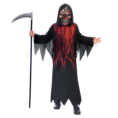 China Blaze Fancy Dress Dark Shadow Boys Kids Child Costume Sinister Reaper Halloween Fancy Dress Costume for sale