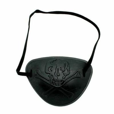 China Fancy Dress Costume Black Plastic Eye Patch Pirate Costume Props Party Bag Fillers for sale