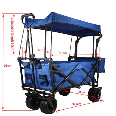 China Outdoor Storage Picnic Cart Collapsible Folding Service Cart for sale