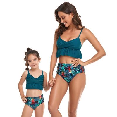 China 2022 breathable new mother and child swimwear set manufacturers spot wholesale bikini swimwear for sale