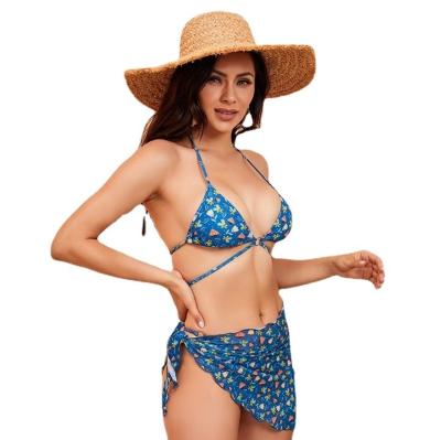 China Breathable Beach Bikini Three Piece Sexy Ladies Split Bikinis And Swimwear Wholesale Beach Wear for sale