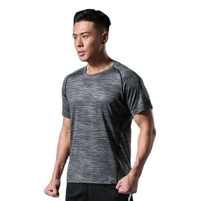 China Camouflage Sports Men's Gym Breathable Custom Slim Fit Running Gym T-shirts Breathable Quick Dry Shirt for sale