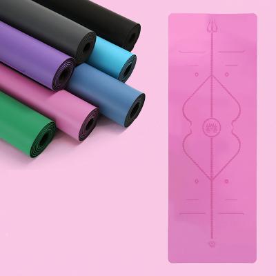 China Design Ant Slip Eco Polyurethane Leather Waterproof Custom Printed Non-Toxic Natural Rubber PU Yoga Mat for sale