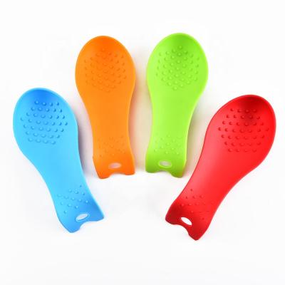 China 2022 Viable Hot Sale Food Grade Silicone Spoon Mat Soup Spoon Mat More Flavor Dish Mat Kitchen Tools for sale