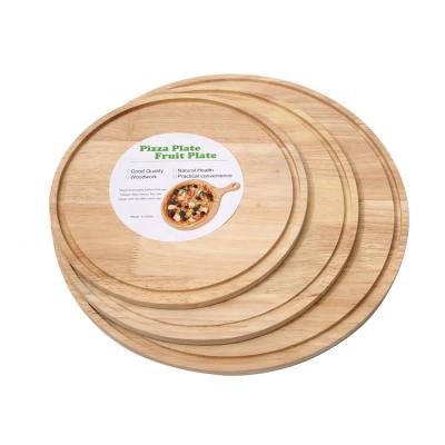 China Sustainable High Quality Wooden Chopper Round Pizza Bread Cheese Plates Kitchen Accessories for sale