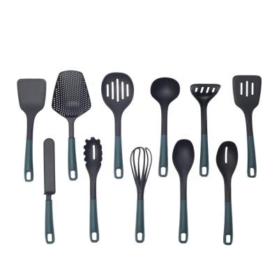 China Sustainable Hot Sale Eco-friendly Nylon 11Piece Cooking Tool With Potato Crusher Beater Kitchen Utensil Set for sale