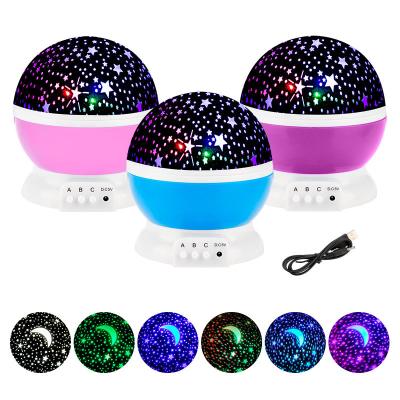 China Kids Gift 360 Degree Rotating Starry Sky Night Light Projector Remote Control Colorful Moon Galaxy Lamp Galaxy For Children for sale