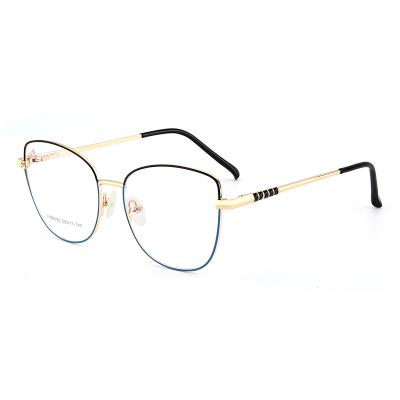 China Small Bifocal Hot Sale Metal Square Frame Monocle Men Women Shape Anti Ray Computer Optical Glasses Blue for sale