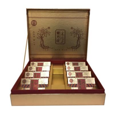 China Biodegradable luxury packaging box for nutrition / luxury gift box for ginseng for sale