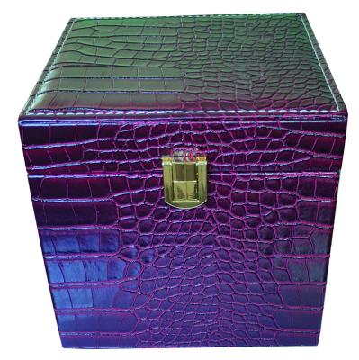 China Handmade Custom Modern Luxury Leatherette Gift Box With Metal Lock for sale