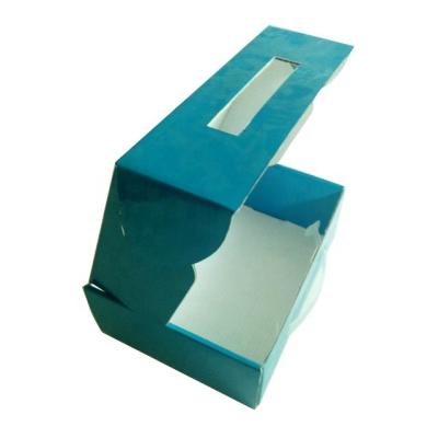 China Recyclable Custom Printed Mailing Box , Apparel Gift Box With Plastic Handle , Recyclable Packaging Box for sale