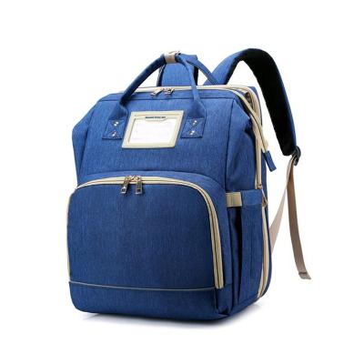 China New Style Water Resistant Custom 3 In 1 Mommy Polyester Diaper Bags For Baby With Changing Station Diaper Backpack for sale