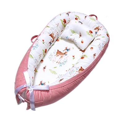 China Cotton Anti-Static High Quality Portable Children's Cribs Help Improve Newborn Baby Sleep Cribs for sale