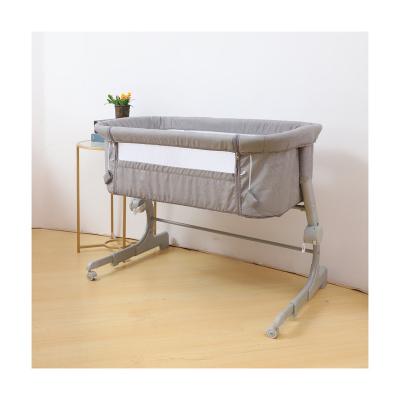 China Latest Hot Sale Folding Baby Cradle Bedside Portable Adjustable Height Baby Bed Bed Safe Material Baby Cradle for sale