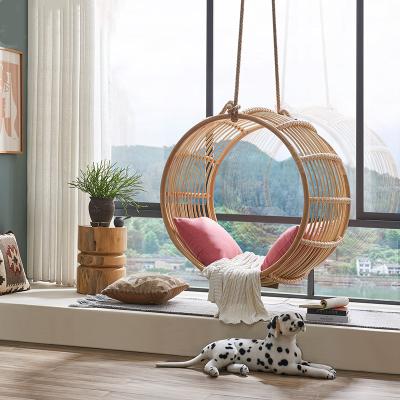 China Natural Rattan Cane Hanging Egg Swing Chair Of Balcony Modern High Quality Leisure Bedroom Living Room for sale