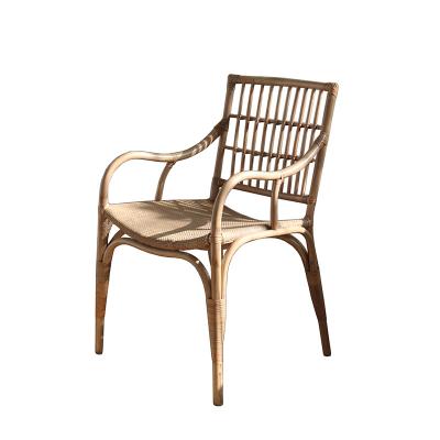 China (Other) High Quality Handmade Natural Rattan Adjustable Cane Dining Arm Chair Living Room Wicker Chairs for sale