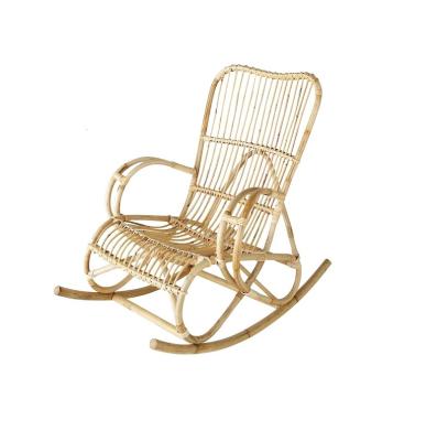 China Nordic leisure reclining relax handmade rattan wicker rocking chair for sale