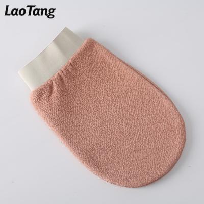 China EXFOLIATING Best Selling Bath Shower Cleaning Glove With Flower Bath Ball Exfoliating Glove Scrub Peeling Gloves for sale