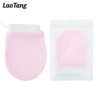 China EXFOLIATING Factory Direct Selling Logo Plant Fiber Exfoliating Facewash Custom Made Face Exfoliator Glove for sale