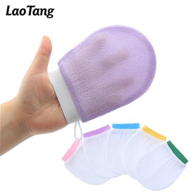 China EXFOLIATING 48 Hours Delivery Body Scrub Shower Exfoliating Gloves Face Body Dead Skin Remover Cleansing Bathing Scrub Gloves for sale