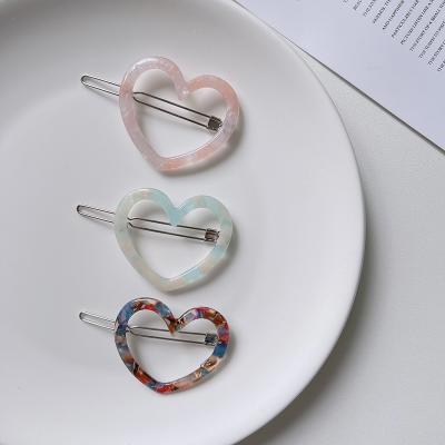 China Fashion Factory Wholesale INS Acetate Hair Claws Heart Shape Testudinarious Frog Hair Clips For Women for sale