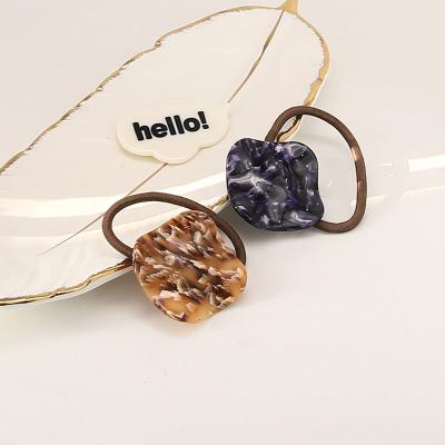 China Wholesale Fashion Tortoise Shell Acetate Square Lace Hair Bands Ties Acetic Acid Hair Cuff Wrap Hair Clips Accessories For Women for sale