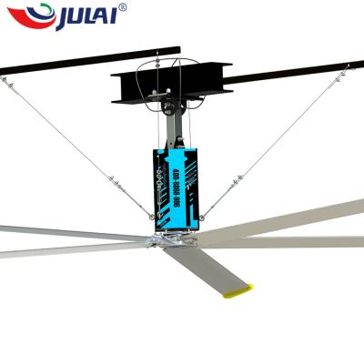 China OEM 7.3m/24ft Warehouse JULAI Large Size Hvls Industrial Ceiling Fan Large Diameter Industrial Wind Hvls Ceiling Fan for sale