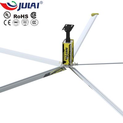 China Hotels JULAI RTS 7.3m/24ft HVLS Industrial Ceiling Fan For Manufacturer Factory for sale