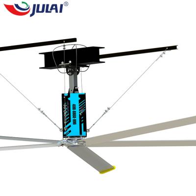 China Warehouse JULAI RTS 7.3m/24ft large industrial hvls fans price ceiling fan for sale